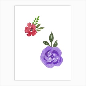 Watercolor Flowers 29 Art Print