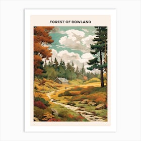 Forest of Bowland Midcentury Travel Poster Art Print