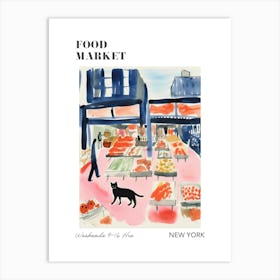 The Food Market In New York 4 Illustration Poster Art Print