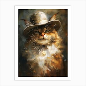 Cat In Hat Art Print