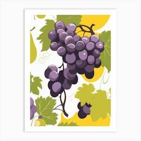 Seamless Pattern With Grapes Art Print