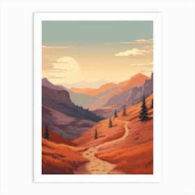 Pacific Crest Trail Usa 3 Hiking Trail Landscape Art Print