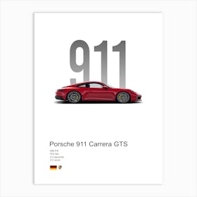 911 Carrera Gts Porsche Art Print