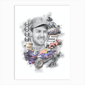 Sebastian Vettel Art Print