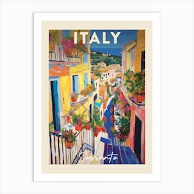 Sorrento Italy 2 Fauvist Painting Travel Poster Art Print