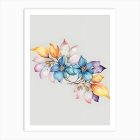 Watercolor Flowers 27 Art Print