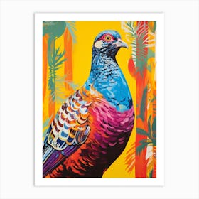 Colourful Bird Painting Grouse 2 Art Print