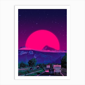 Neon Sunset Art Print