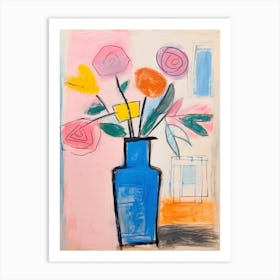 Flower Painting Fauvist Style Rose 1 Art Print