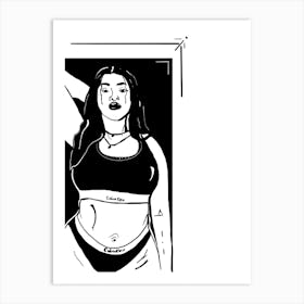 Body Positivity Girl In Calvins Art Print