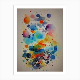 Watercolor Splatters Art Print