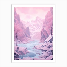 Dreamy Winter Painting Jostedalsbreen National Park Norway 1 Art Print