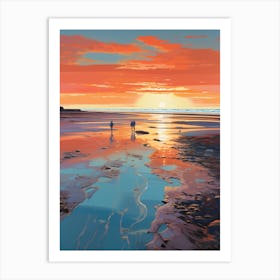 A Painting Of Camber Sands East Sussex 1 Art Print