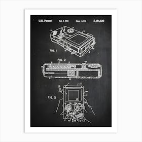 Handheld Video Game Patent Gameboy Patent Print Video Game Patent Game Boy Patent Game Poster Video Game Art Game Decor Eg8301 Art Print