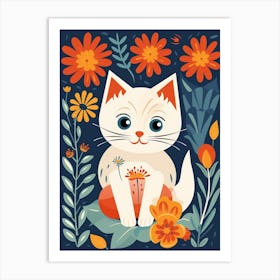 Baby Animal Illustration  Kitten 4 Art Print