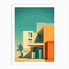 Huntington Beach California Abstract Orange Hues 6 Art Print