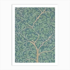 English Oak 2 tree Vintage Botanical Art Print
