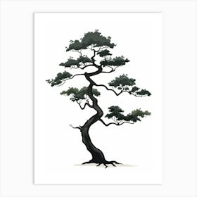 Cedar Tree Pixel Illustration 1 Art Print