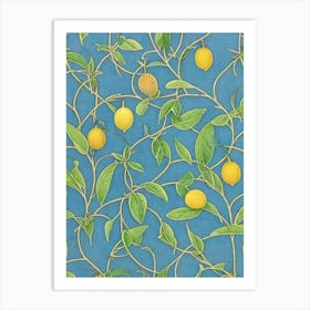 Lemon 2 Vintage Botanical Fruit Art Print