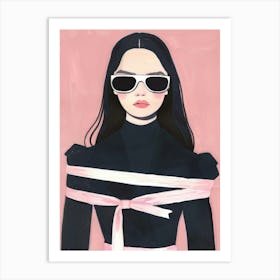 Girl In Sunglasses 7 Art Print