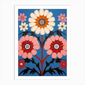 Flower Motif Painting Cineraria 2 Art Print