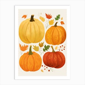 Cute Pumpkin Illustration 1 Art Print