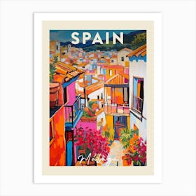 Malaga Spain 2 Fauvist Painting  Travel Poster Art Print