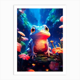 Frog In The Forest 3 Art Print