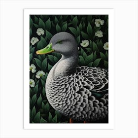 Ohara Koson Inspired Bird Painting Duck 1 Art Print