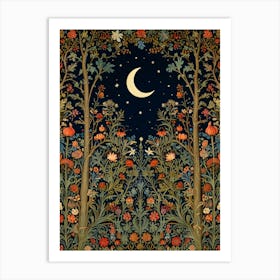 William Morris Moonlight In The Forest 50 Art Print