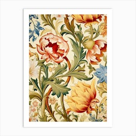 Floral Wallpaper 206 Art Print