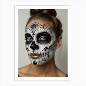 Day Of The Dead Makeup Art Print