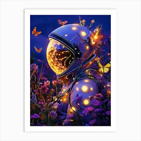 Night Sky With Butterflies Art Print