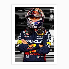 Sergio Perez Of Mexico And Oracle Red Bull Racing Art Print