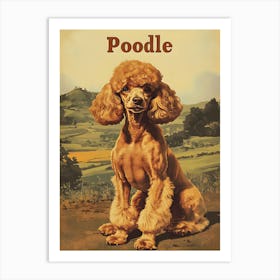 Poodle Vintage Art Print