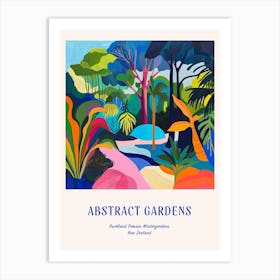 Colourful Gardens Auckland Domain Wintergardens 4 Blue Poster Art Print