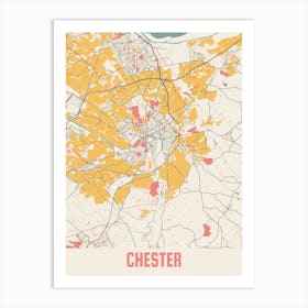 Chester Map Poster Art Print