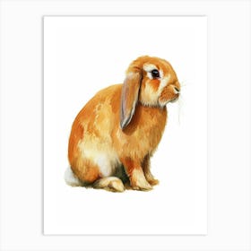 English Lop Rabbit Nursery Illustration 1 Art Print