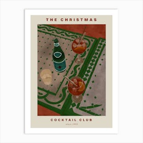 Christmas Cocktail Club Art Print