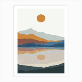 Sunset In The Mountains 23 Art Print