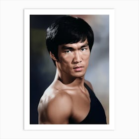 Color Photograph Of Bruce Lee Art Print