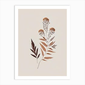 Boneset Spices And Herbs Retro Minimal 3 Art Print