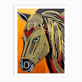 tribe horse Art Print