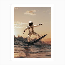 Space Surfer Art Print