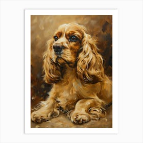 Cocker Spaniel Acrylic Painting 2 Art Print