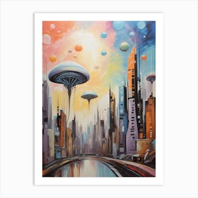 Futuristic Cityscape 2 Art Print