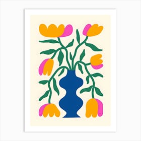 Tulips In A Vase Art Print