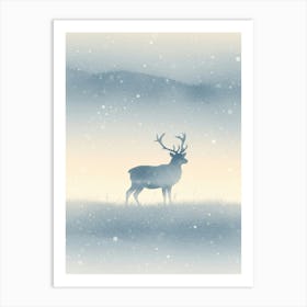 Deer In The Snow 2 Poster