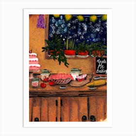 Cozy Kitchen Bakery Art Print