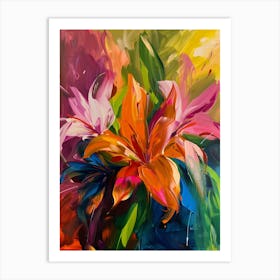 Colorful Lilies Art Print